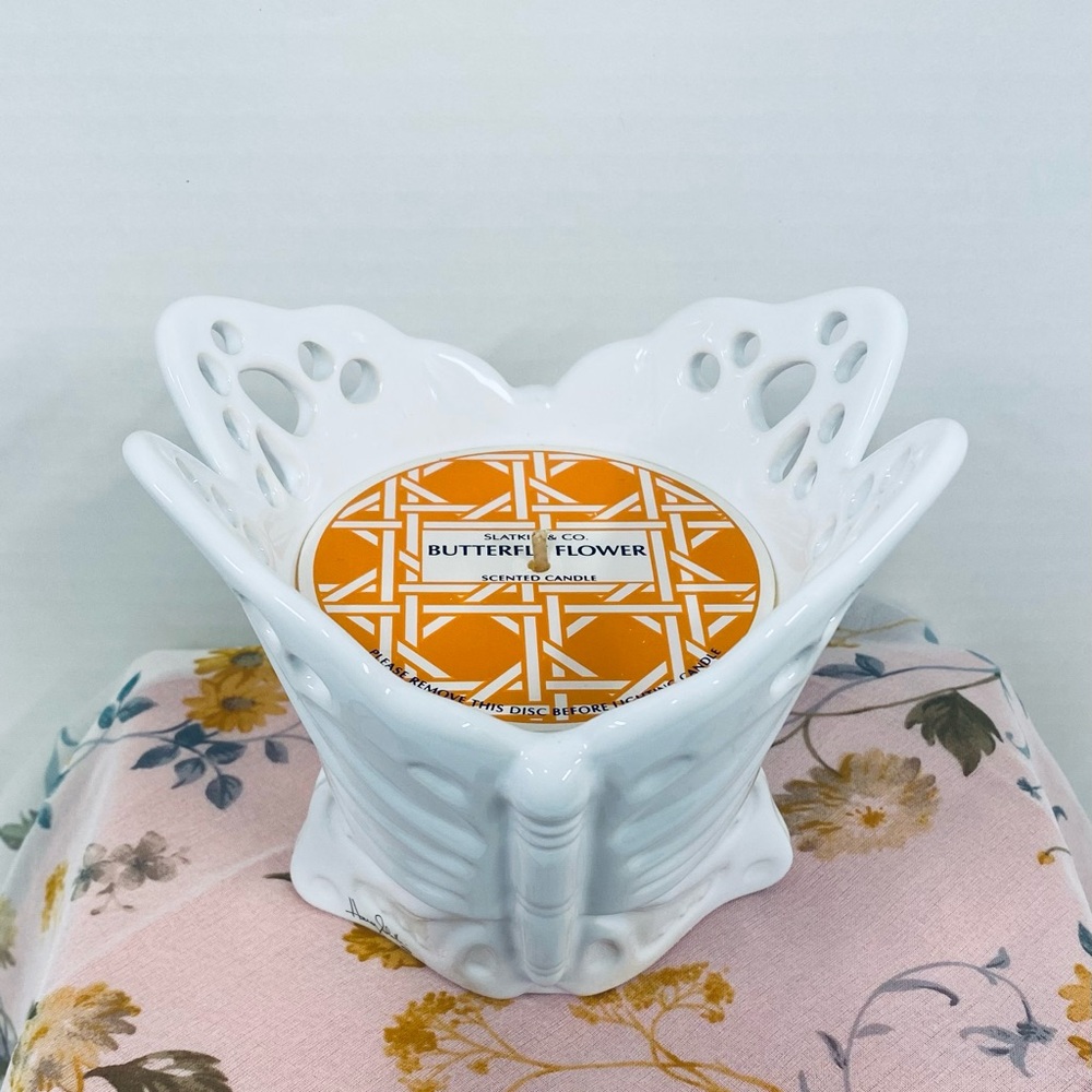 Harry Slatkin for Bath and Body Works Butterfly Flower Candle 2009 Signed - Picture 4 of 13